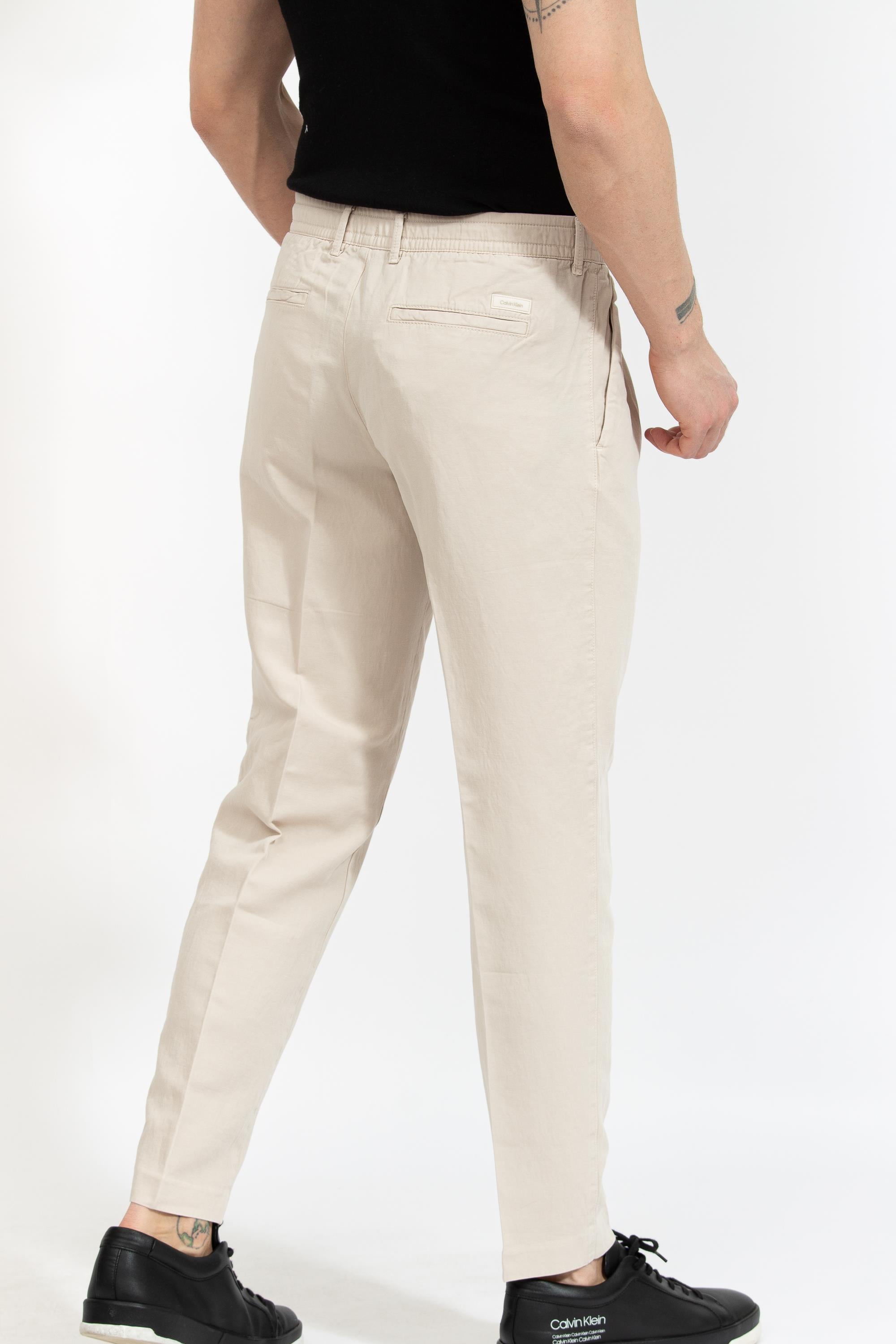 Calvin Klein Cot Linen Tencel Slim Tapered Erkek Jogger Pantolon