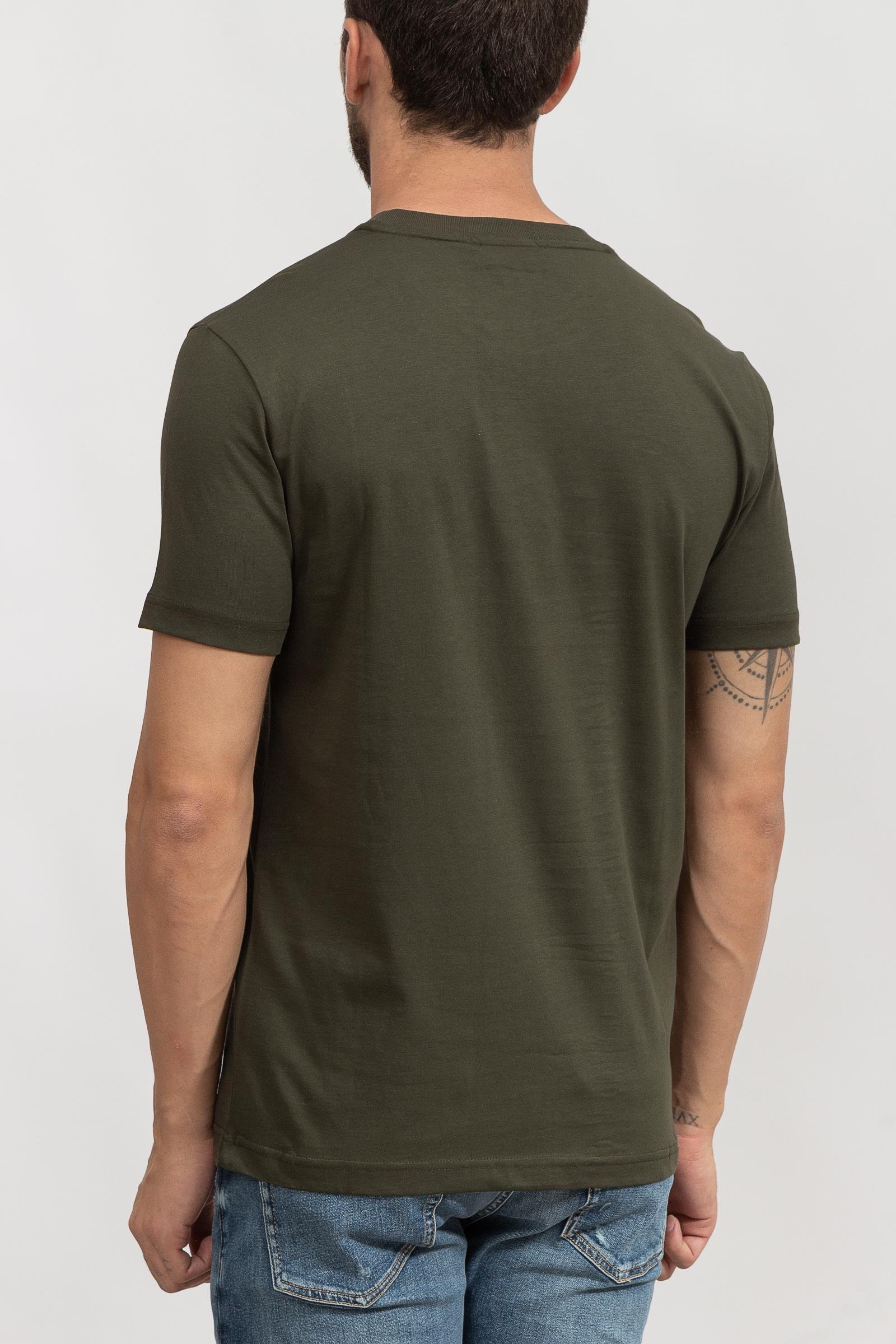 Calvin Klein Cotton Front Logo Erkek Bisiklet Yaka T-Shirt