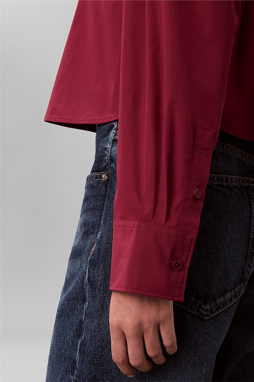 Calvin Klein Cotton Poplin Cropped Shirt Wove Kadın Gömlek