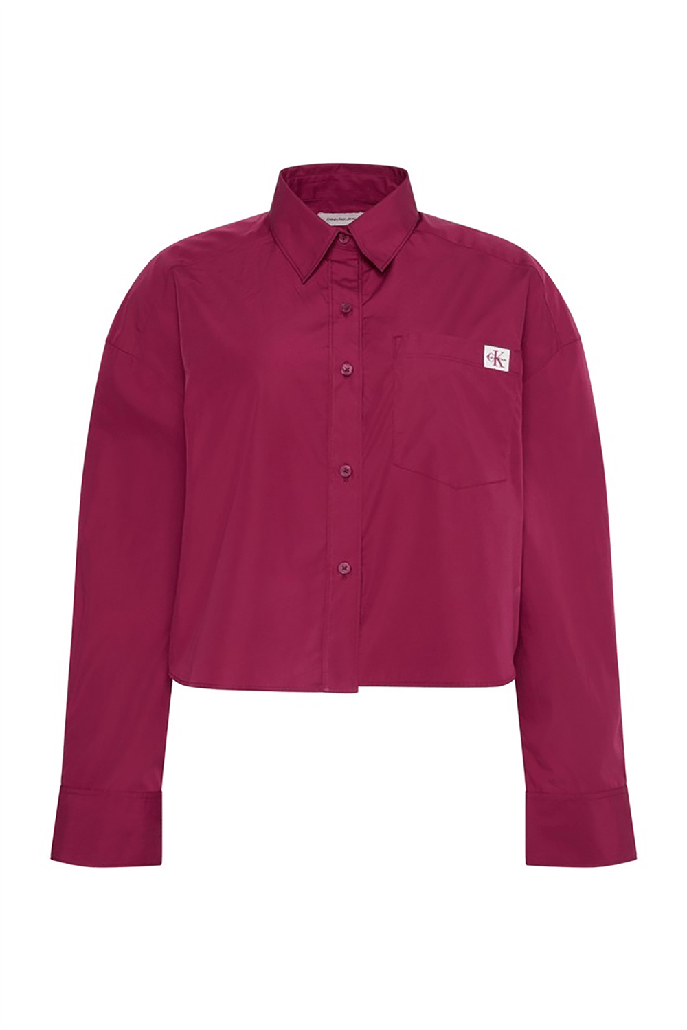 Calvin Klein Cotton Poplin Cropped Shirt Wove Kadın Gömlek