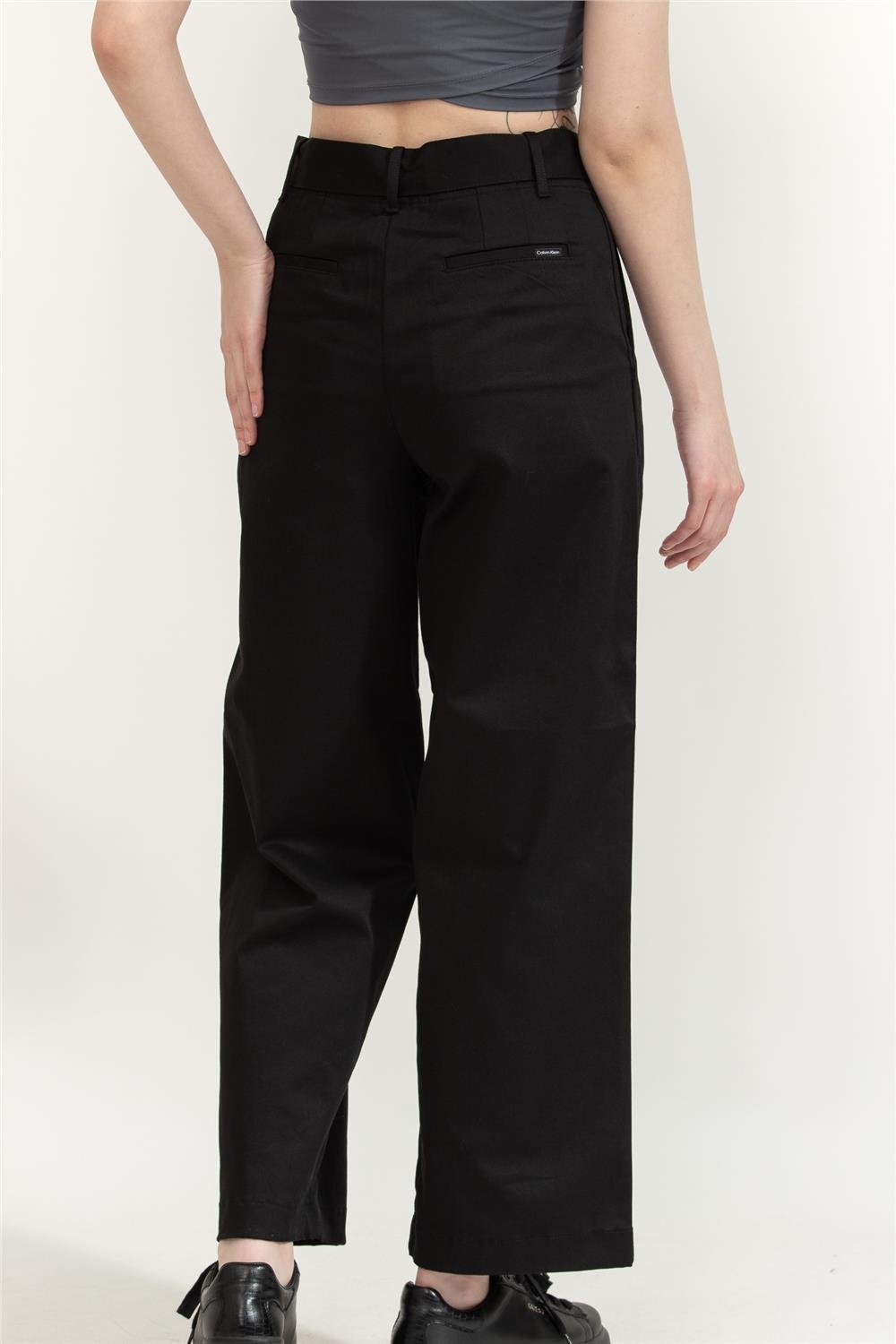 Calvin Klein Cotton Twill Belted Kadın Pantolon