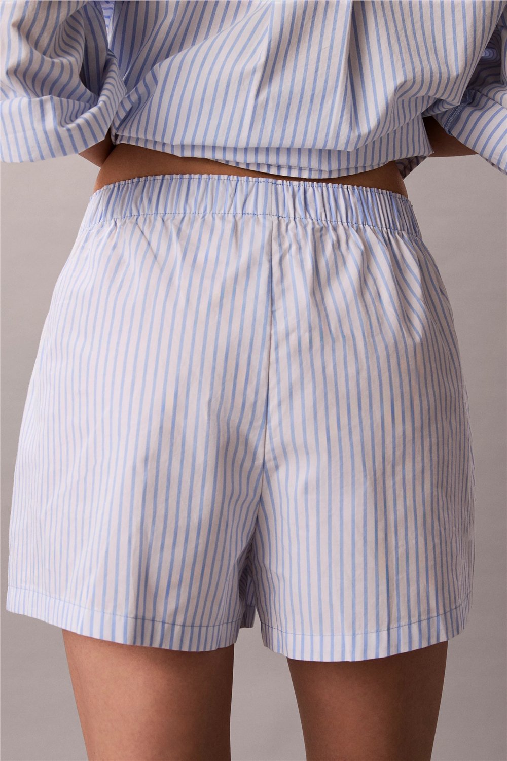 Calvin Klein Covered Wb Poplin Sh Kadın Pijama Altı Mavi
