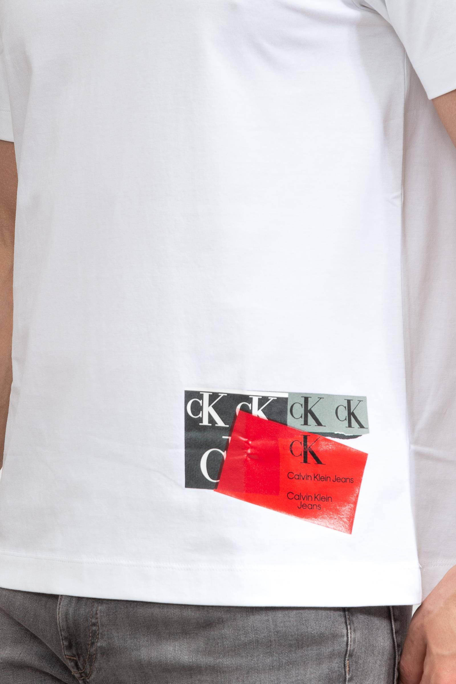 Calvin Klein Disrupted Ck Box Urban Erkek Bisiklet Yaka T-Shirt
