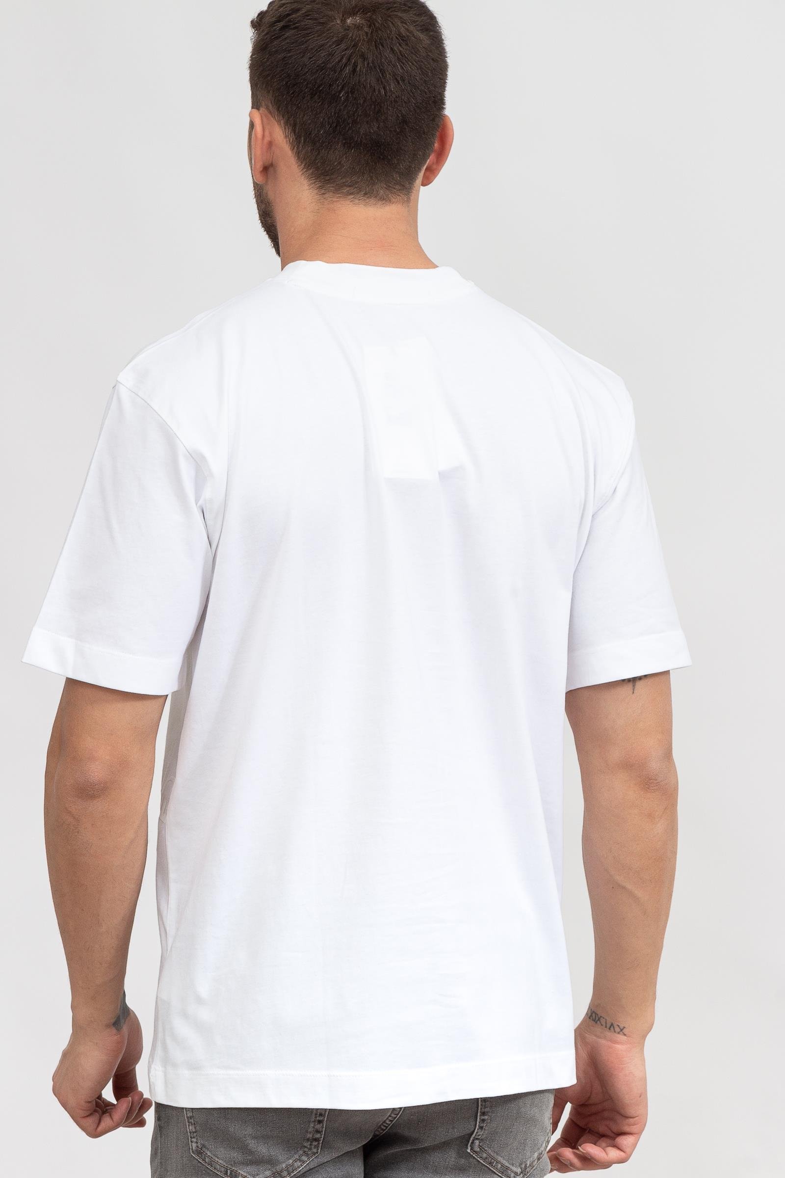 Calvin Klein Disrupted Lacquer Logo Erkek Bisiklet Yaka T-Shirt