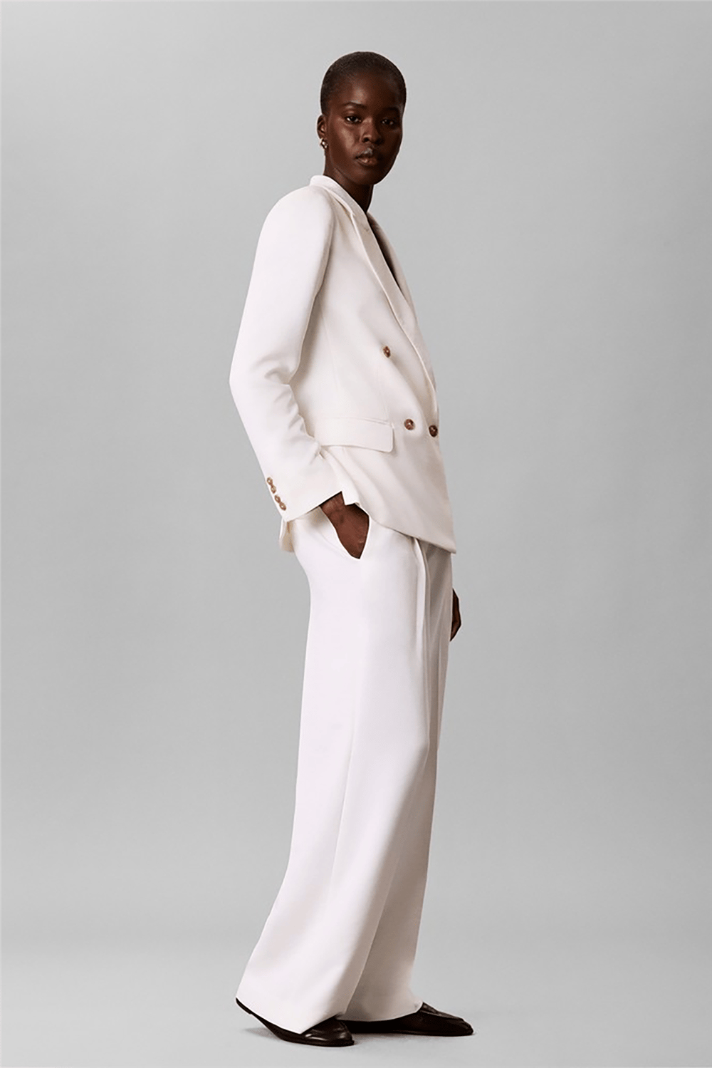 Calvin Klein Effortless Crepe Wide Leg Plted Kadın Pantolon