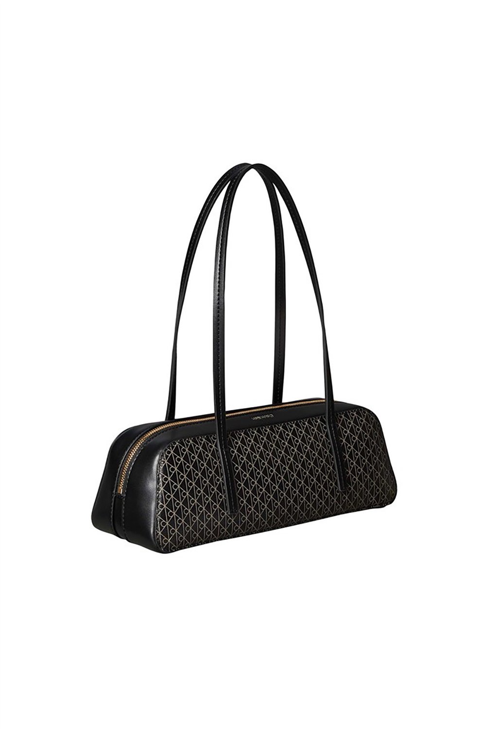 Calvin Klein Emblem Aop Bauletto Kadın Mini Omuz Çantası Siyah