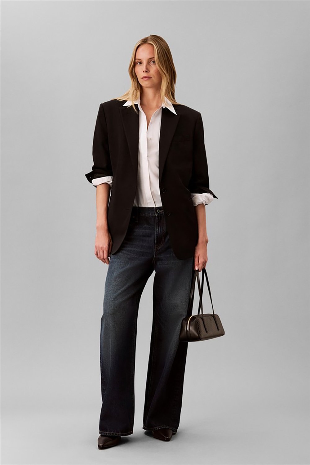 Calvin Klein Emblem Aop Bauletto Kadın Mini Omuz Çantası Siyah