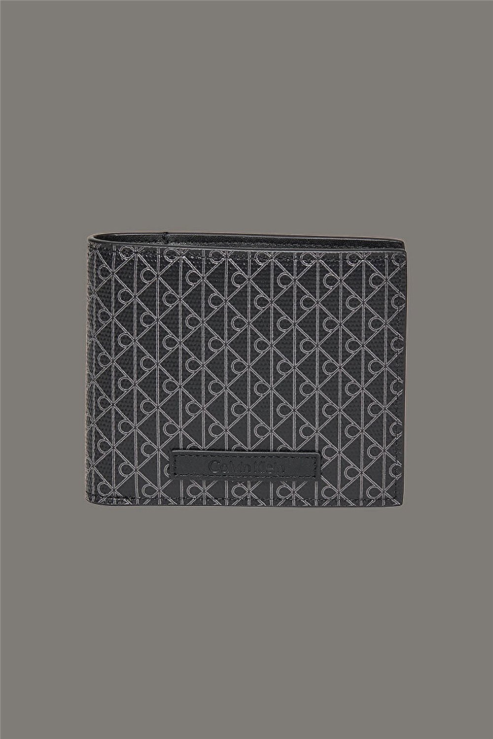 Calvin Klein Emblem Aop Coated Billfold W/ Co Erkek Cüzdan Siyah