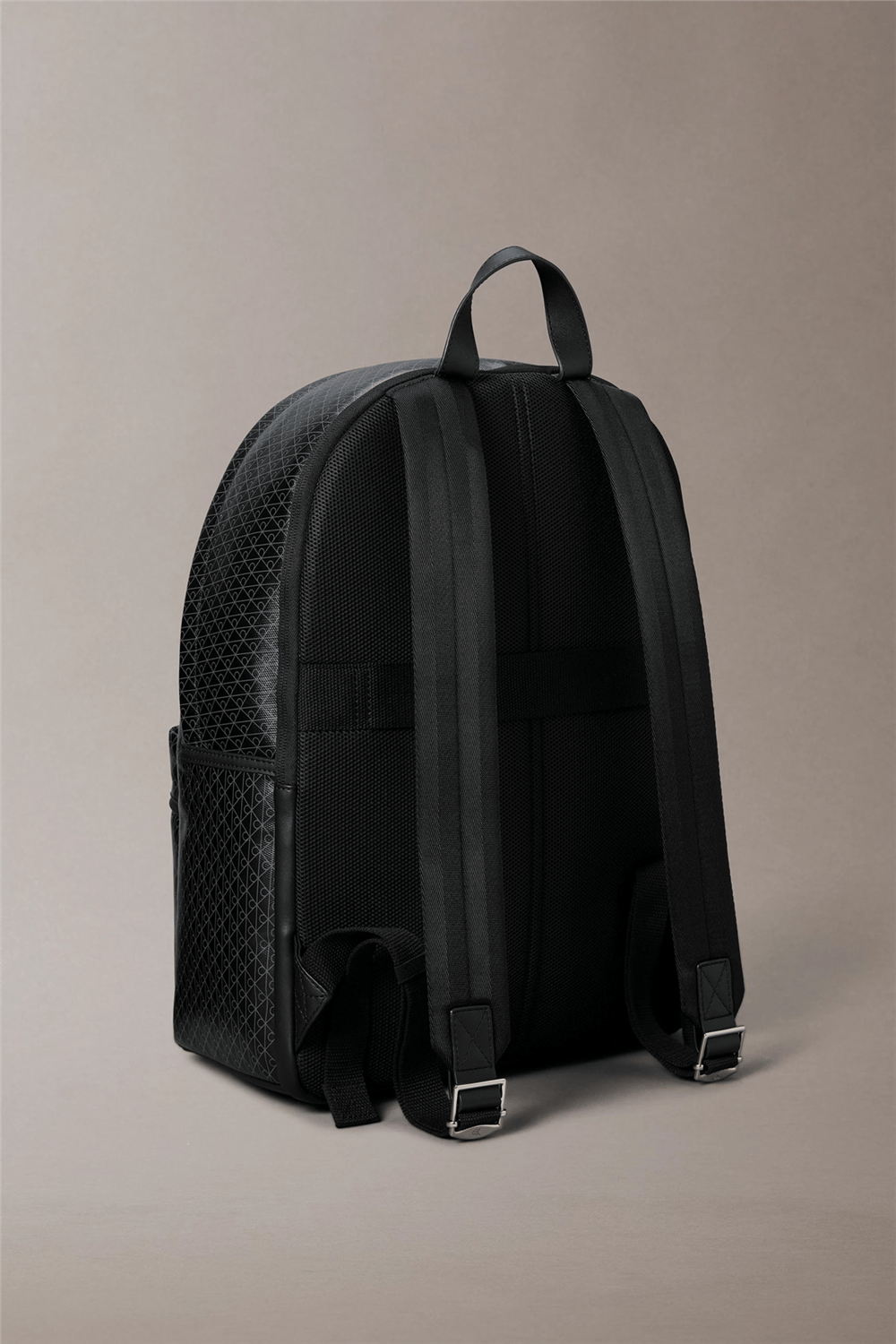 Calvin Klein Emblem Aop Coated Canvas Campus Erkek Sırt Çantası Siyah