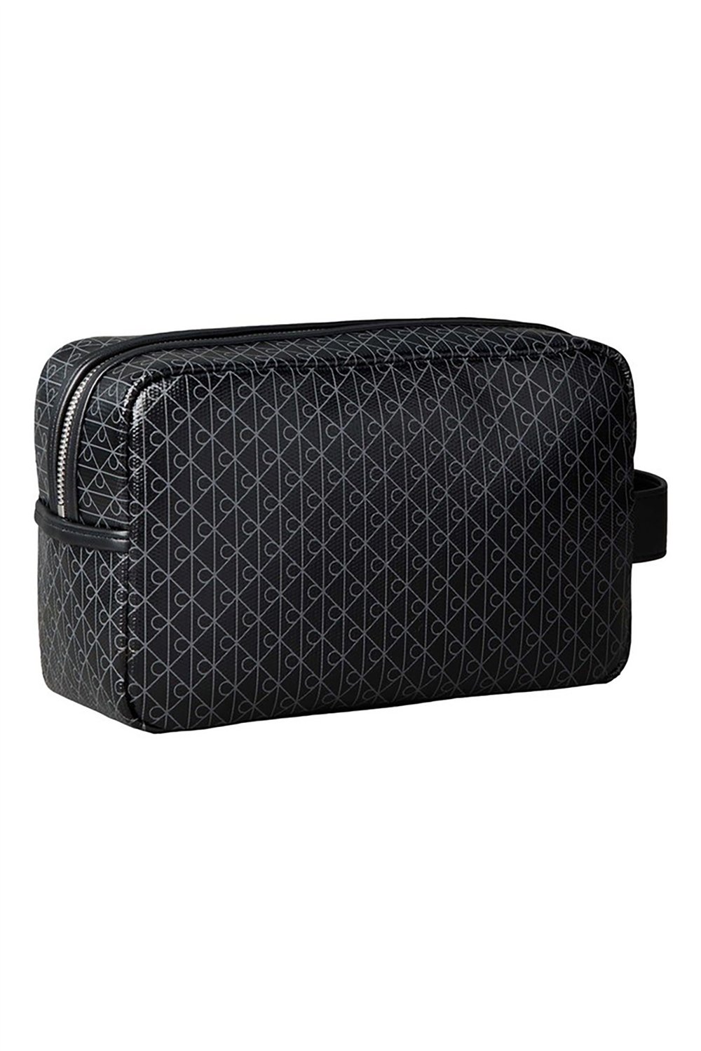 Calvin Klein Emblem Aop Coated Dopp Kit Erkek El Çantası Siyah
