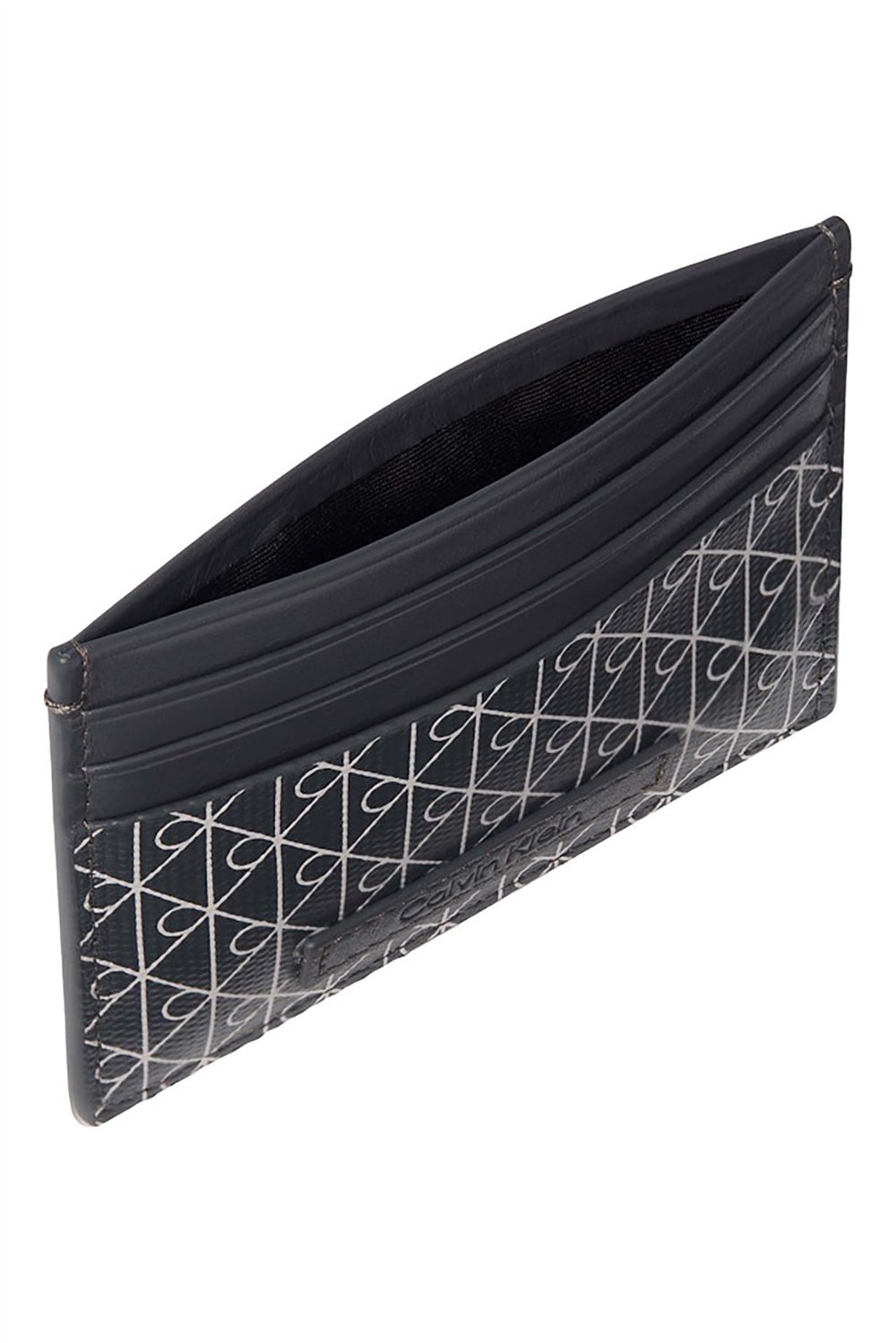 Calvin Klein Emblem Aop Coated Ew Card Case Erkek Kartlık Gri
