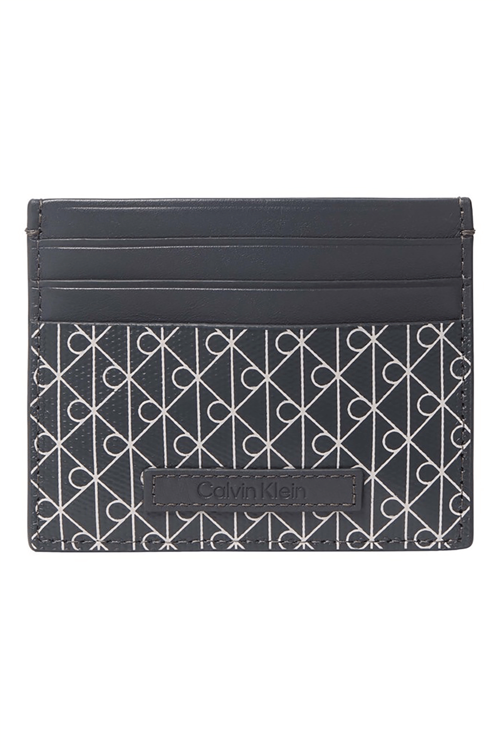 Calvin Klein Emblem Aop Coated Ew Card Case Erkek Kartlık Gri
