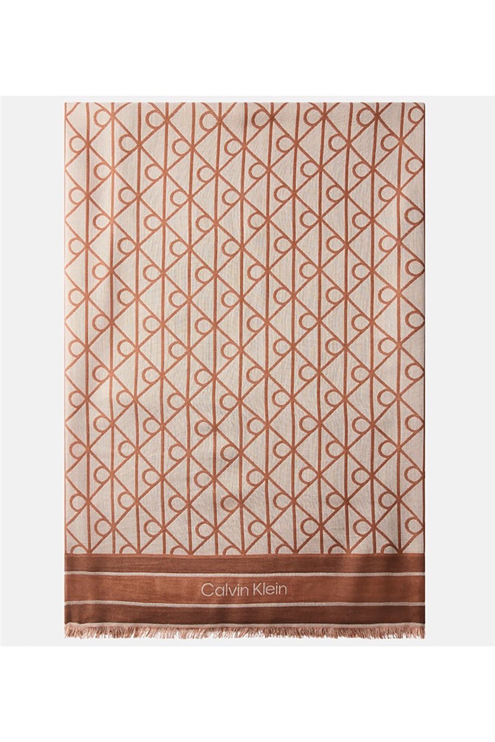 Calvin Klein Emblem Aop Jacquard Square Scarf Kadın Atkı