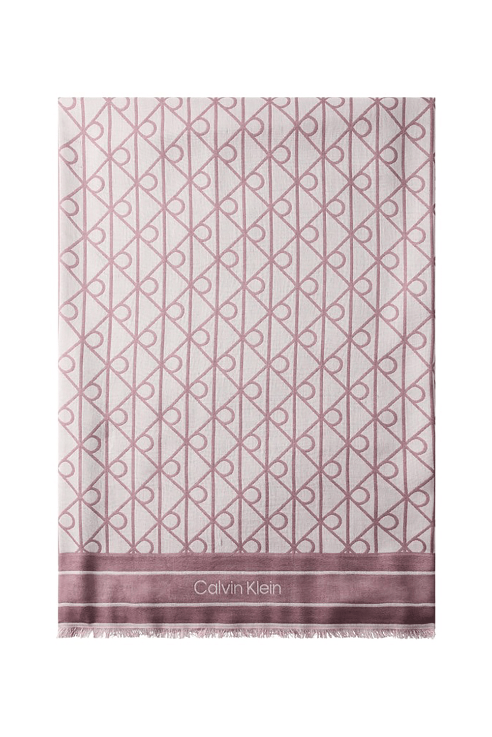 Calvin Klein Emblem Aop Jacquard Square Scarf Kadın Atkı Siyah