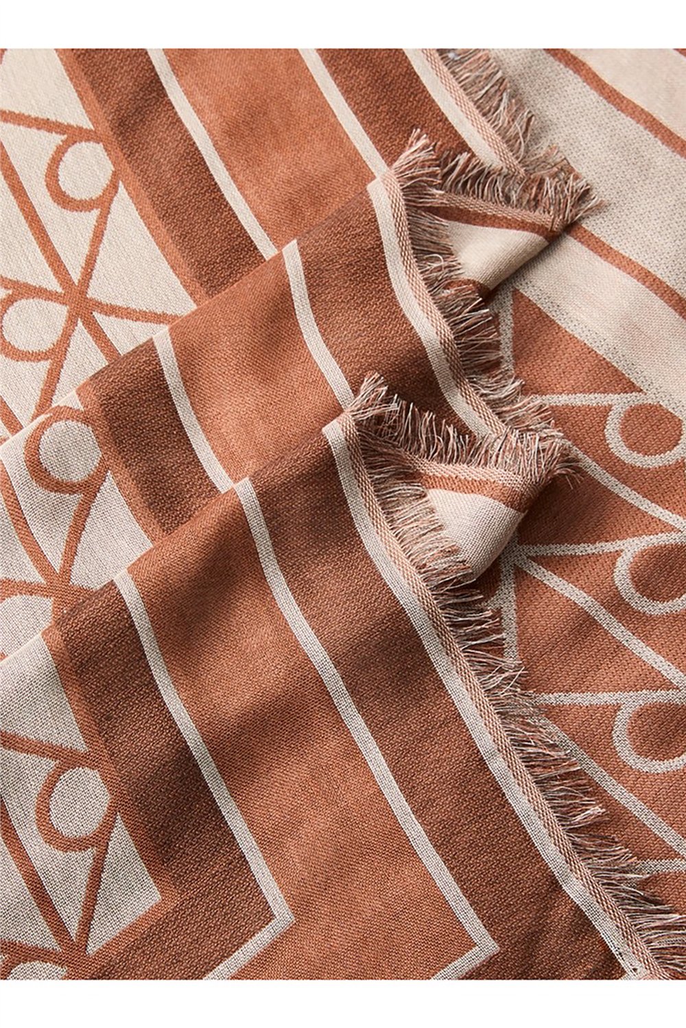 Calvin Klein Emblem Aop Jacquard Square Scarf Kadın Atkı