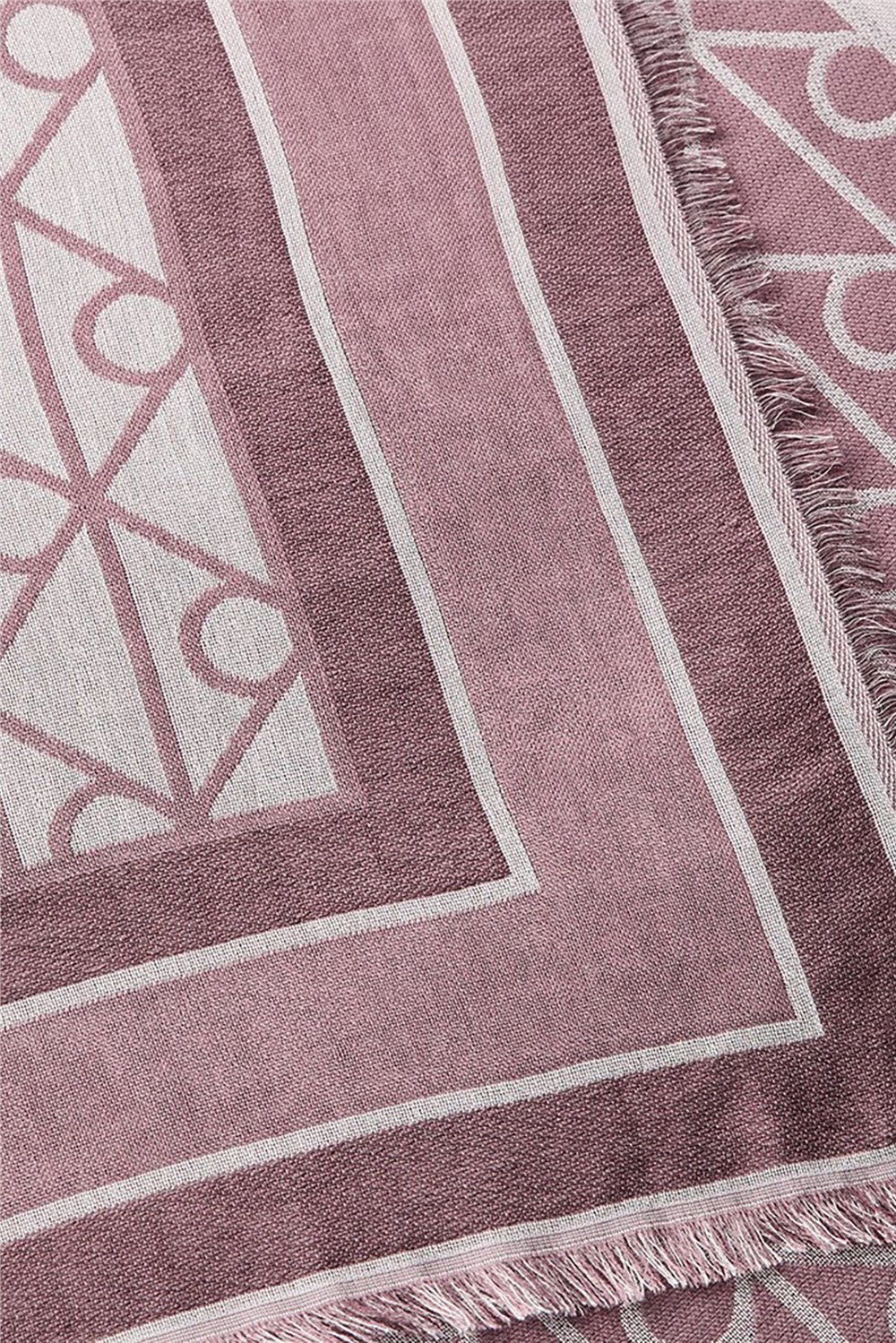 Calvin Klein Emblem Aop Jacquard Square Scarf Kadın Atkı Siyah