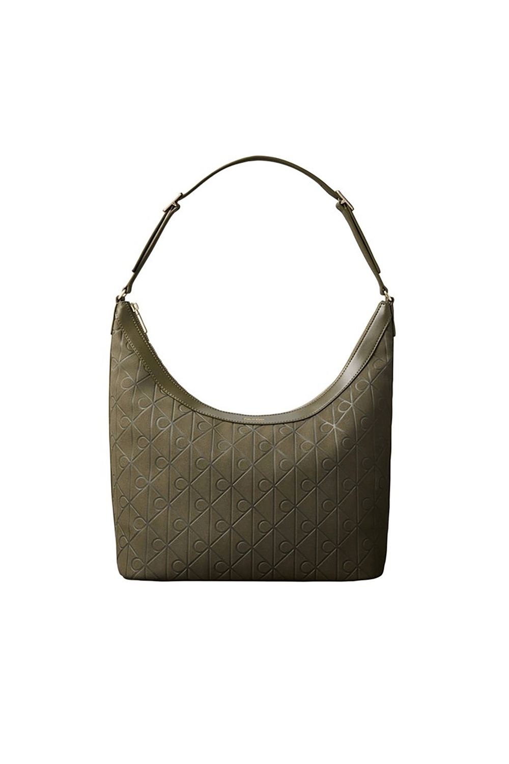 Calvin Klein Emblem Aop Sueded M Shoulder Bag Kadın Mini Omuz Çantası Yeşil