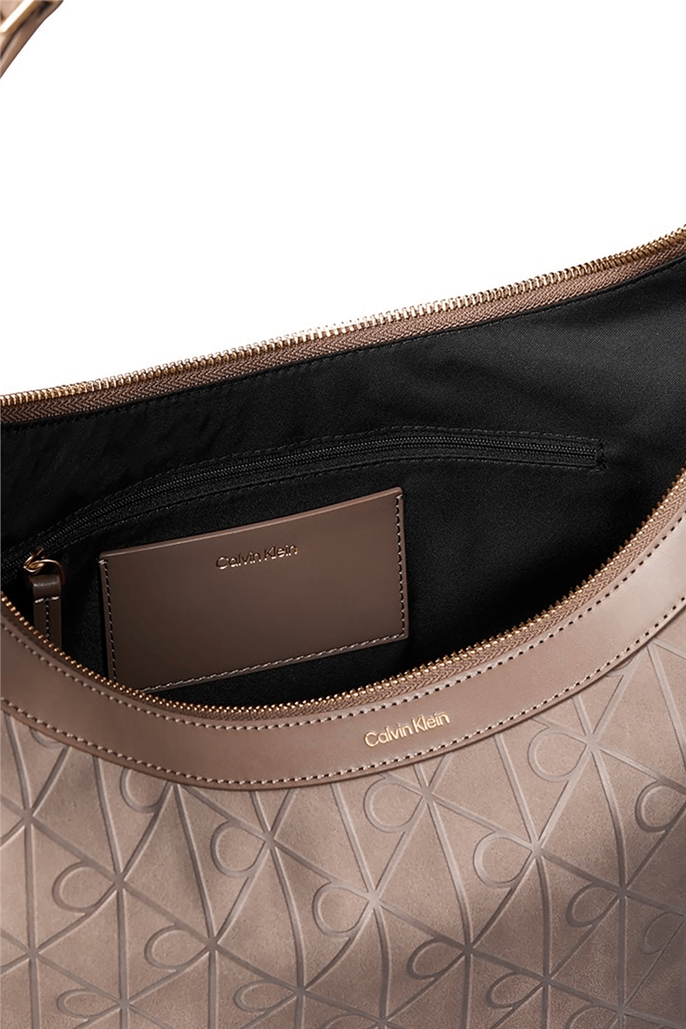 Calvin Klein Emblem Aop Sueded M Shoulder Bag Kadın Mini Omuz Çantası
