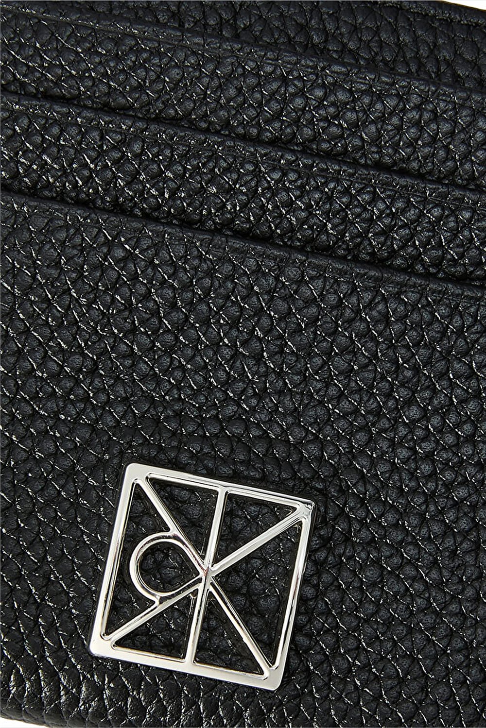 Calvin Klein Emblem Hw Pebble Cardholder Kadın Kartlık Siyah