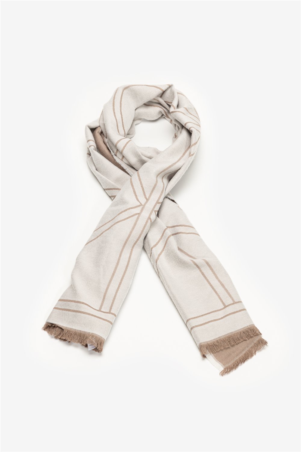 Calvin Klein Emblem Repeat LW Shawl W Fringes Kadın Şal