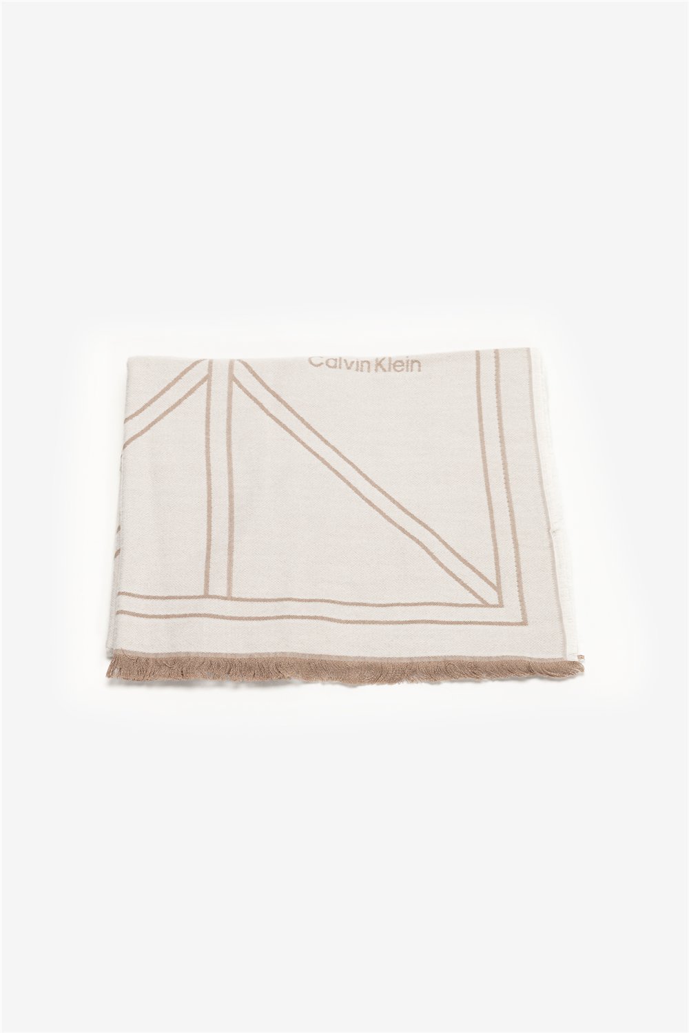 Calvin Klein Emblem Repeat LW Shawl W Fringes Kadın Şal