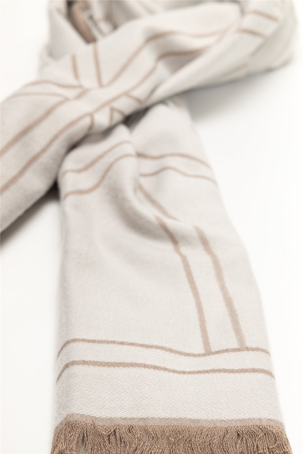 Calvin Klein Emblem Repeat LW Shawl W Fringes Kadın Şal