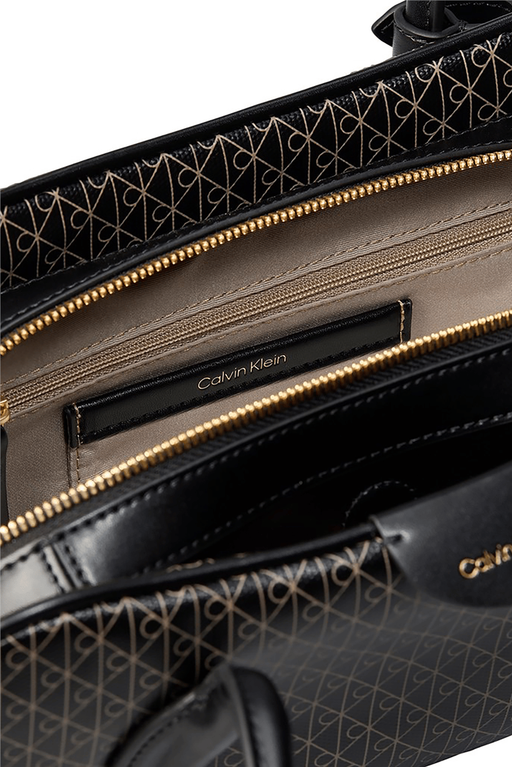 Calvin Klein Emblem Trio Aop Shoulder Bag Kadın Omuz Çantası Siyah