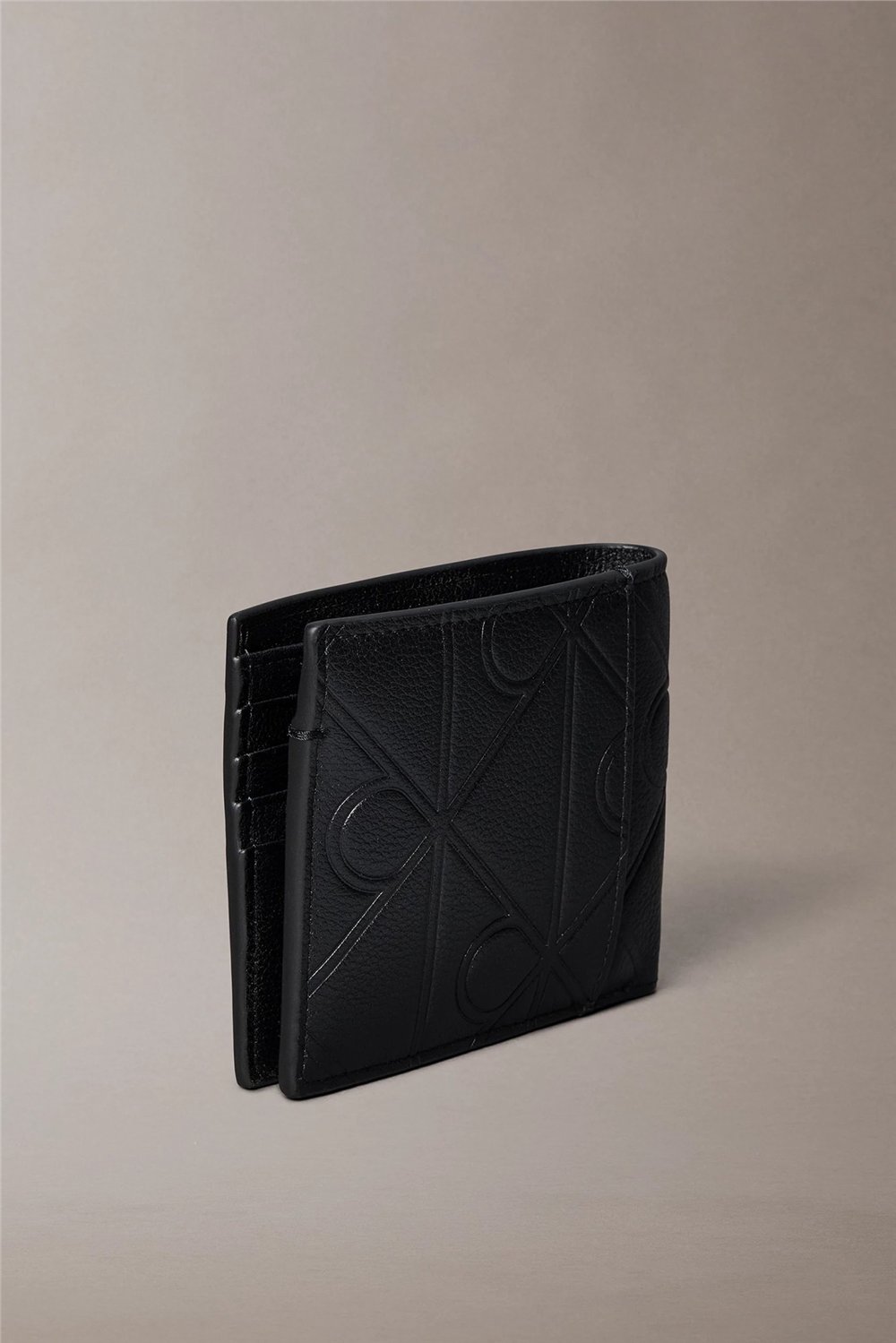Calvin Klein Emblm Aop Emb Billfold W Coin Erkek Cüzdan Siyah