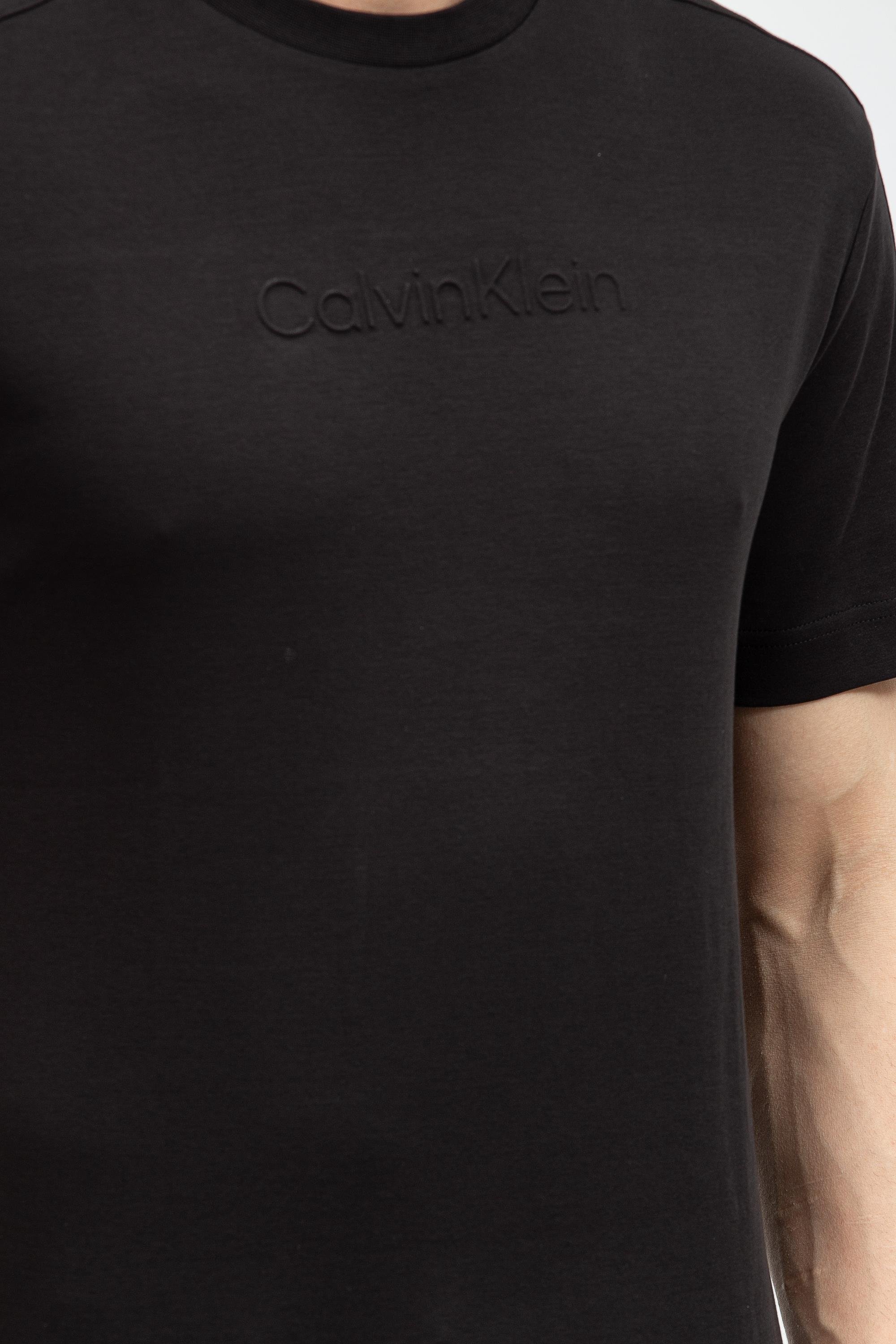 Calvin Klein Embossed Logo Erkek Bisiklet Yaka T-Shirt