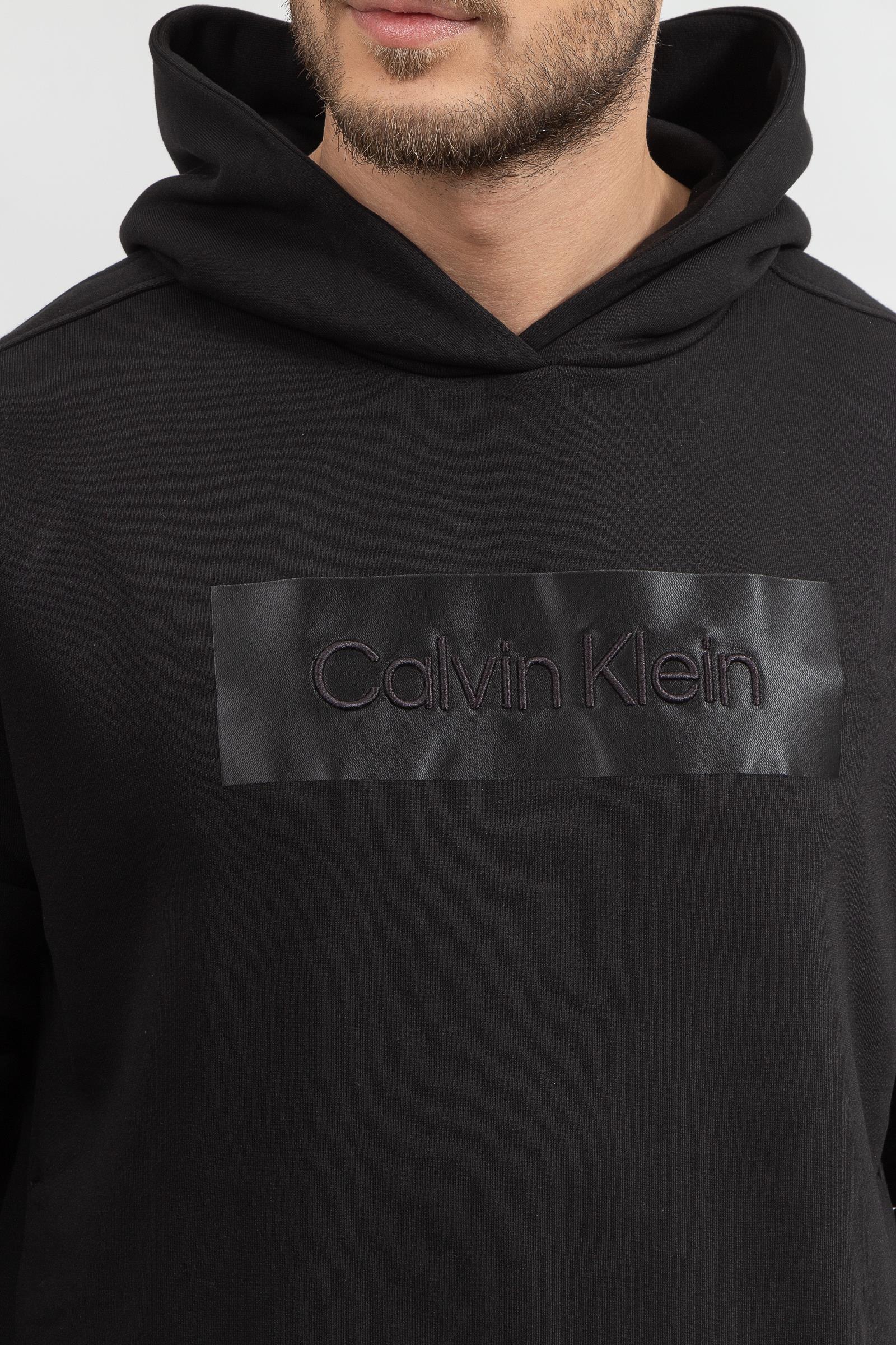 Calvin Klein Embroidered Comfort Hoodie Erkek Kapüşonlu Sweatshirt