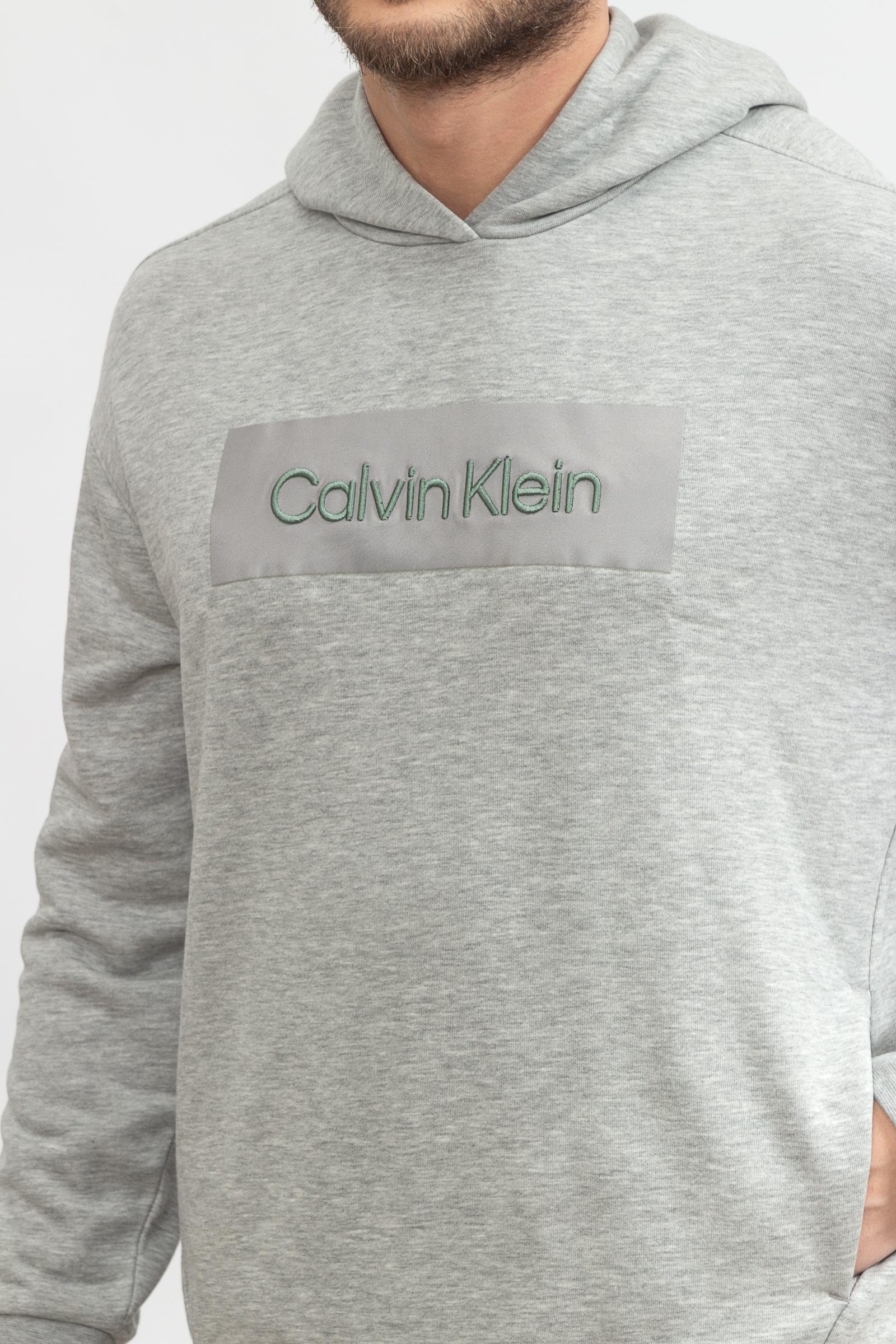 Calvin Klein Embroidered Comfort Hoodie Erkek Kapüşonlu Sweatshirt