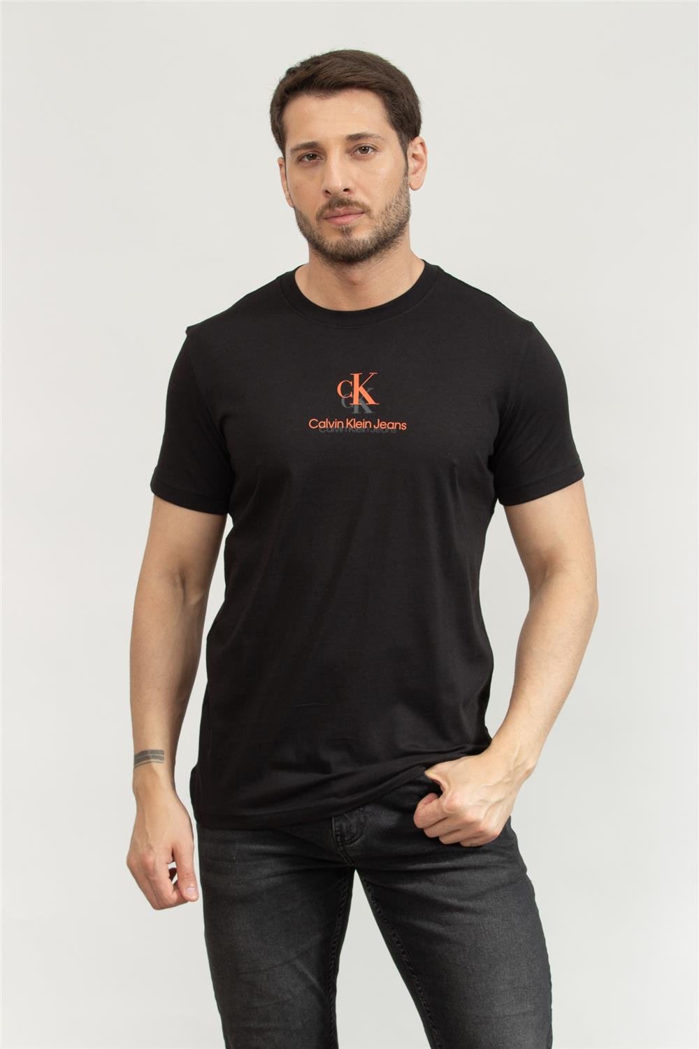 Calvin Klein Erkek Bisiklet Yaka T-Shirt