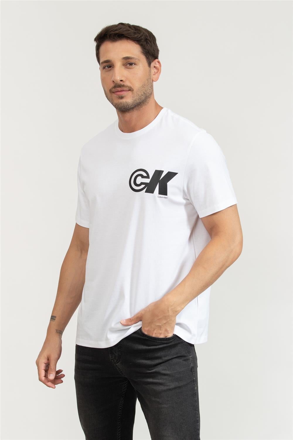 Calvin Klein Erkek Bisiklet Yaka T-Shirt