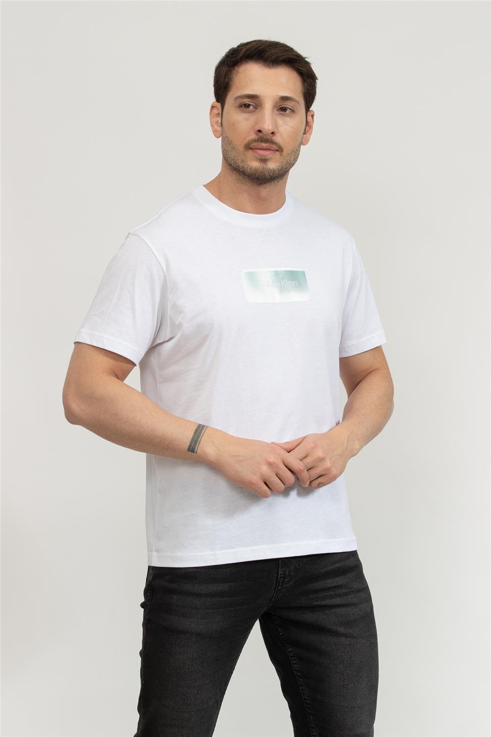 Calvin Klein Erkek Bisiklet Yaka T-Shirt