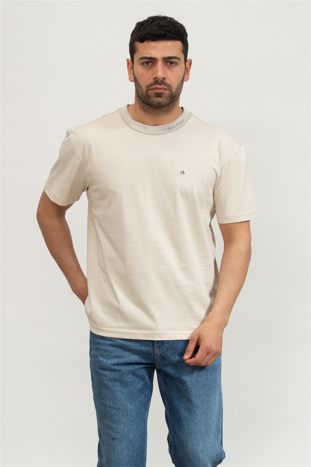 Calvin Klein Erkek Bisiklet Yaka T-Shirt