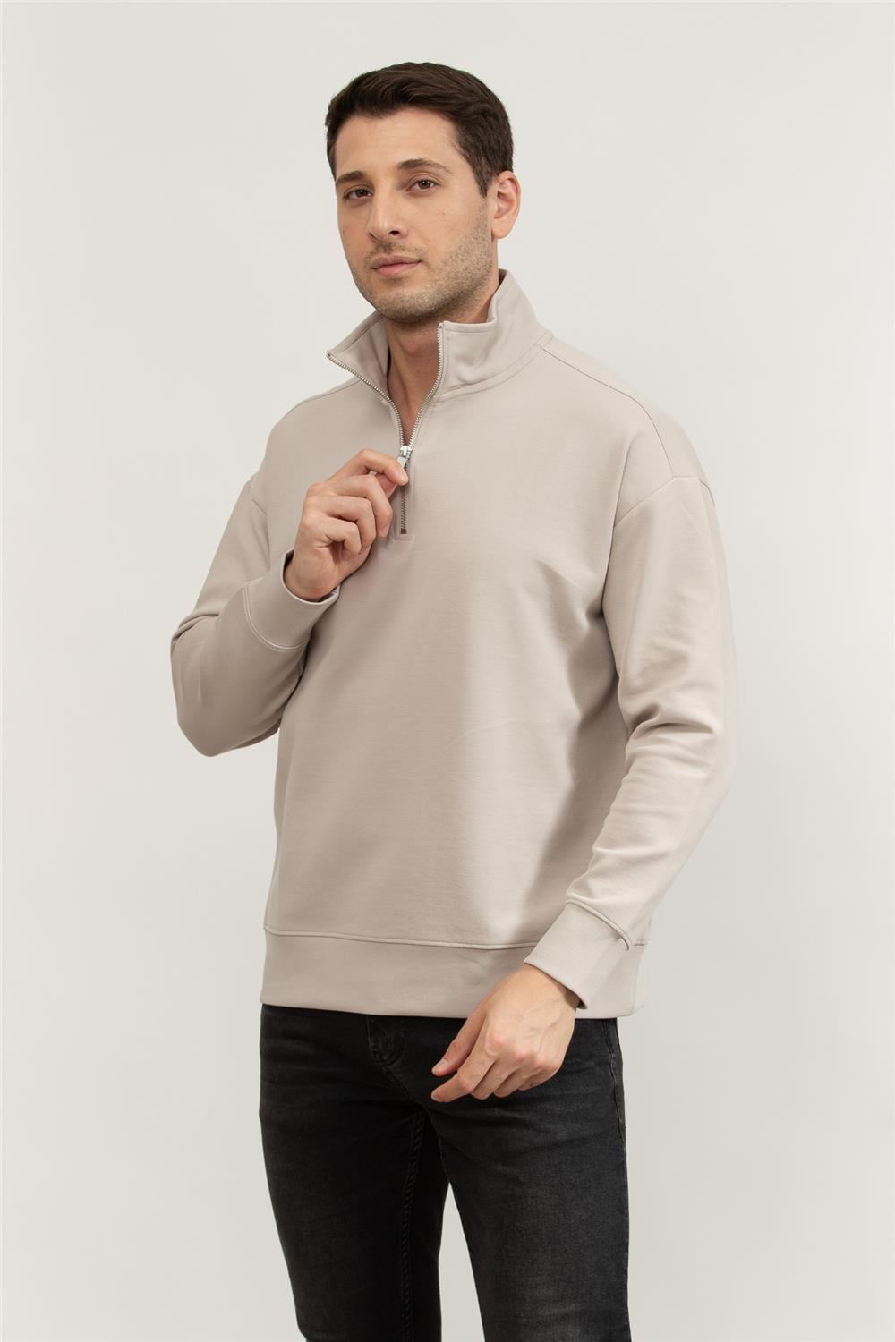 Calvin Klein Erkek Fermuarlı Sweatshirt