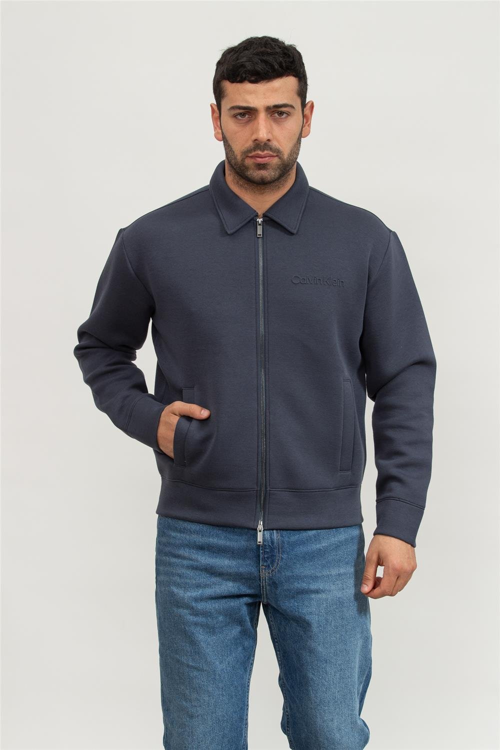 Calvin Klein Erkek Fermuarlı Sweatshirt