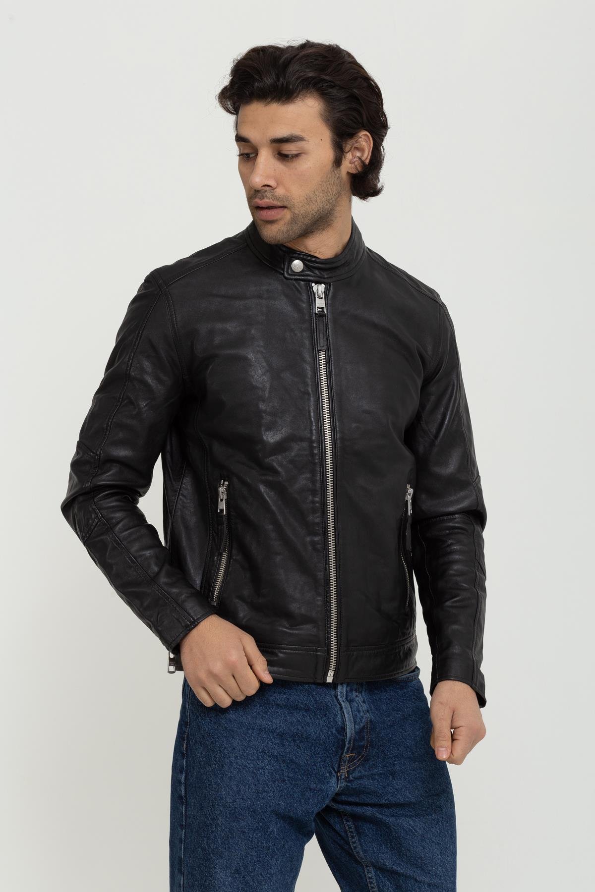 Calvin Klein Erkek Racer %100 Deri Mont