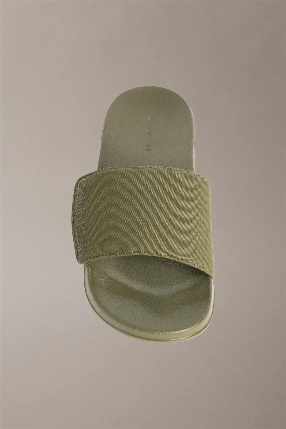 Calvin Klein Ess Slide Adj Monobr Erkek Terlik Bej