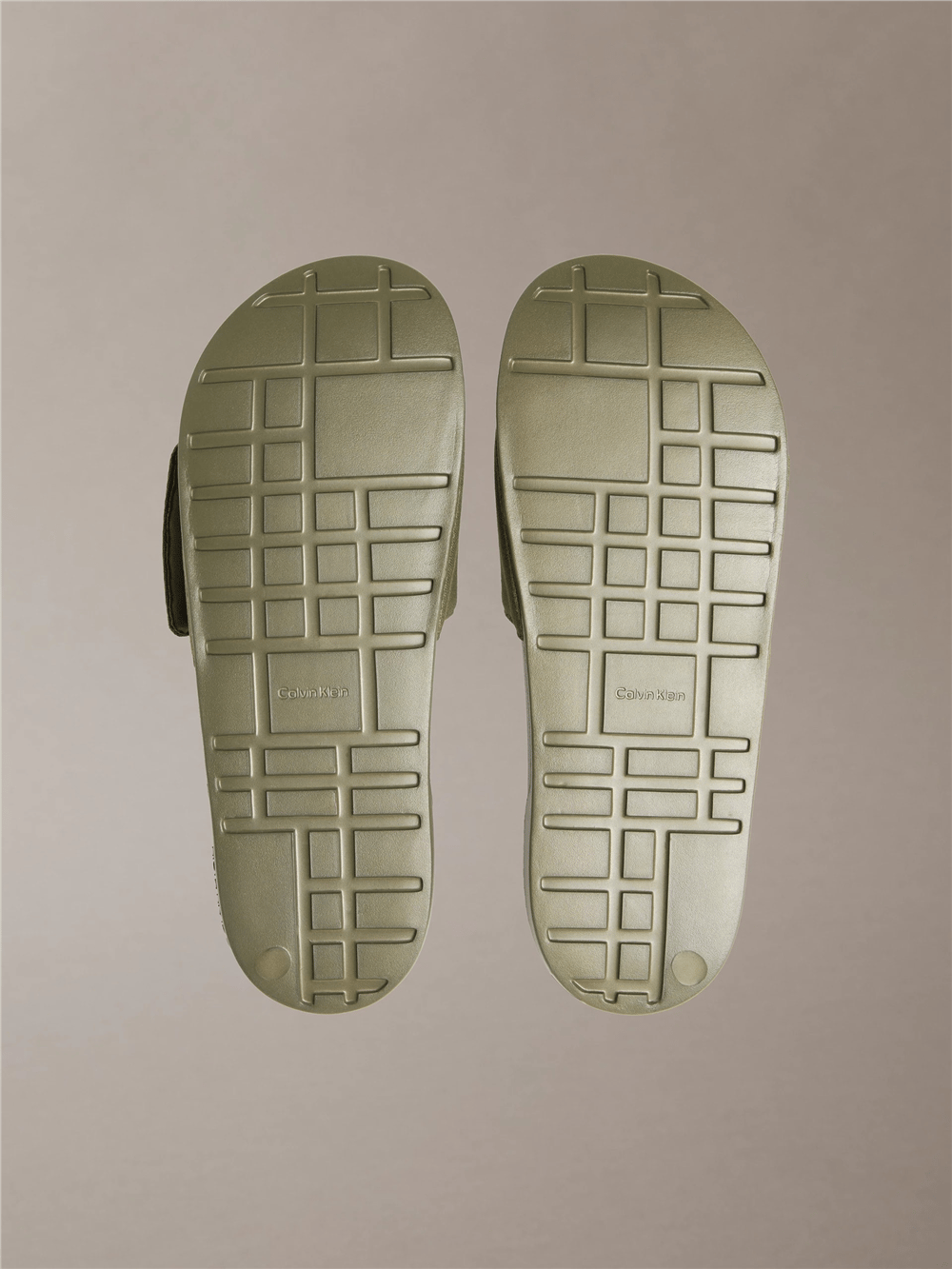 Calvin Klein Ess Slide Adj Monobr Erkek Terlik Bej