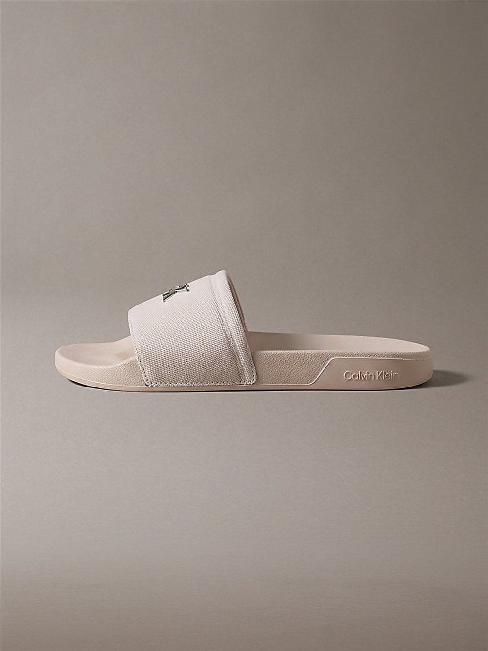 Calvin Klein Ess Slide Canvas Hdw Kadın Terlik Bej