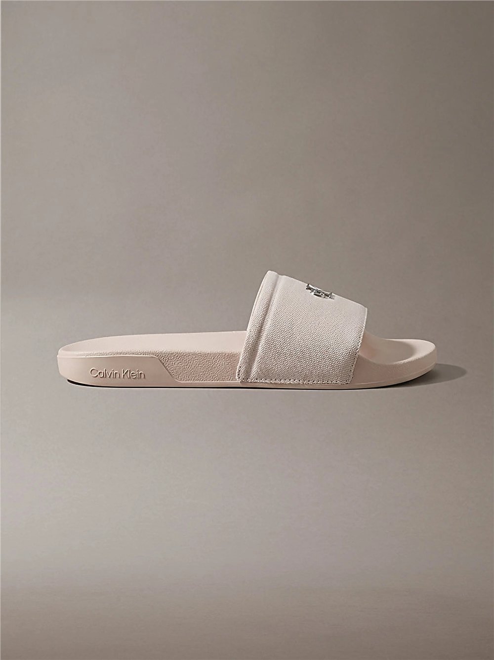 Calvin Klein Ess Slide Canvas Hdw Kadın Terlik Bej