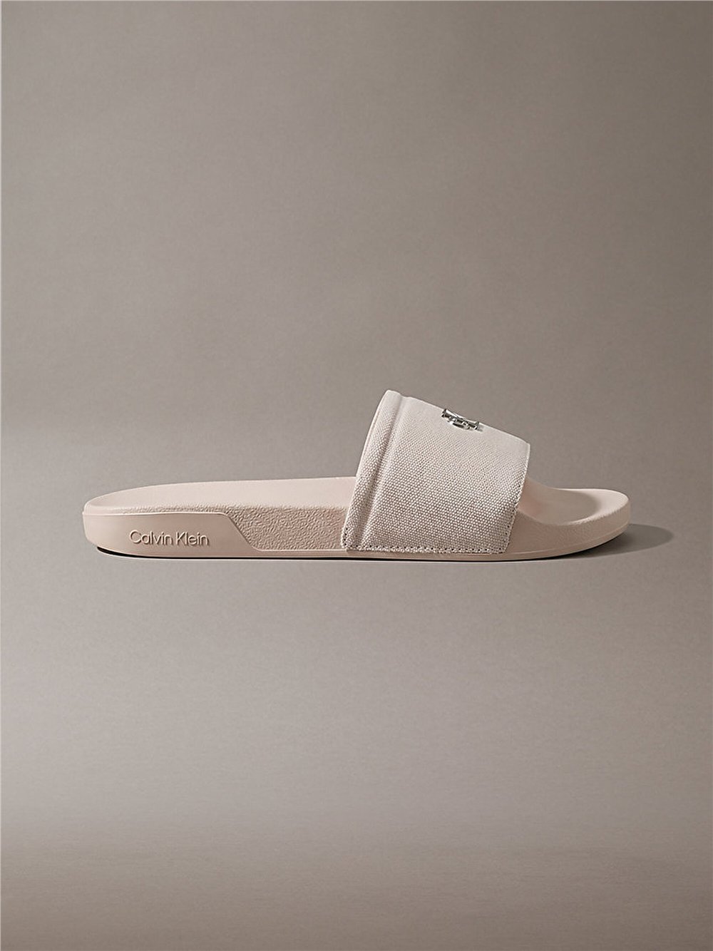 Calvin Klein Ess Slide Canvas Hdw Kadın Terlik Bej