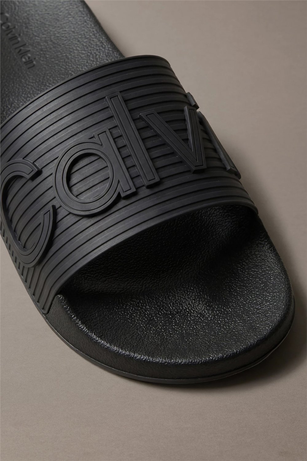 Calvin Klein Ess Slide Texture Erkek Terlik Siyah