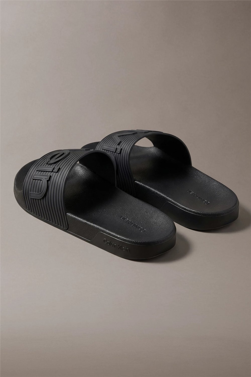 Calvin Klein Ess Slide Texture Erkek Terlik Siyah