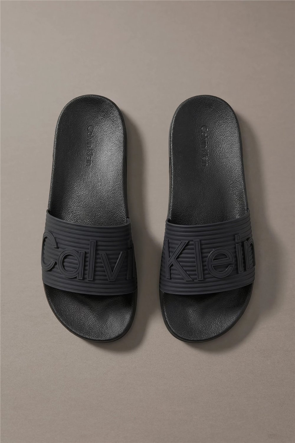 Calvin Klein Ess Slide Texture Erkek Terlik Siyah
