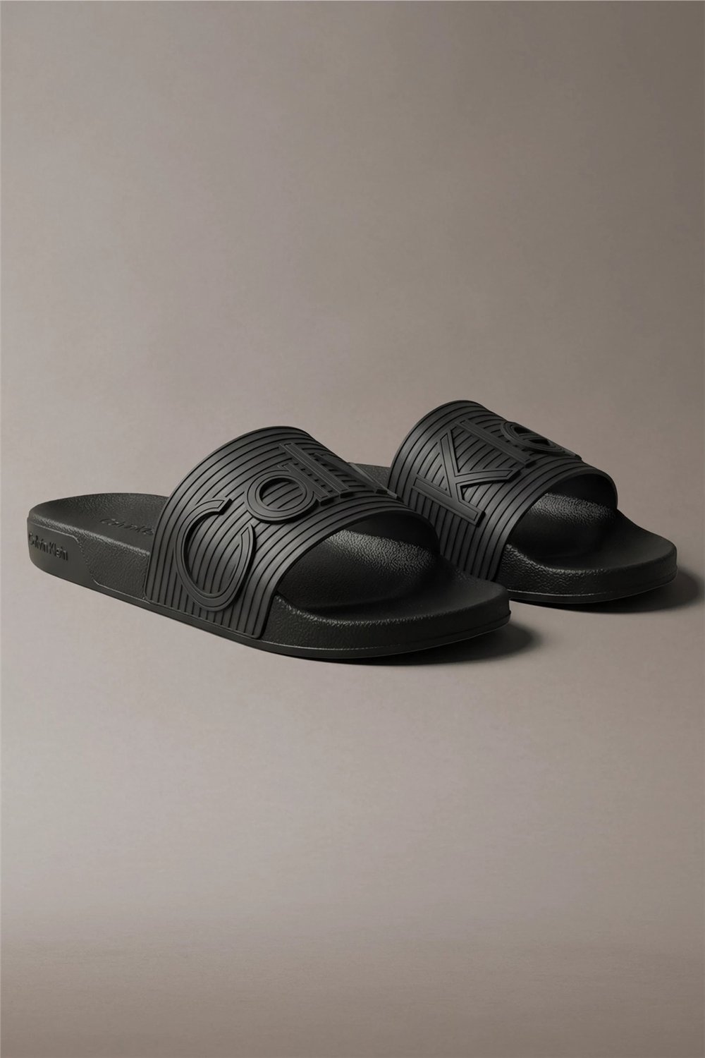 Calvin Klein Ess Slide Texture Erkek Terlik Siyah