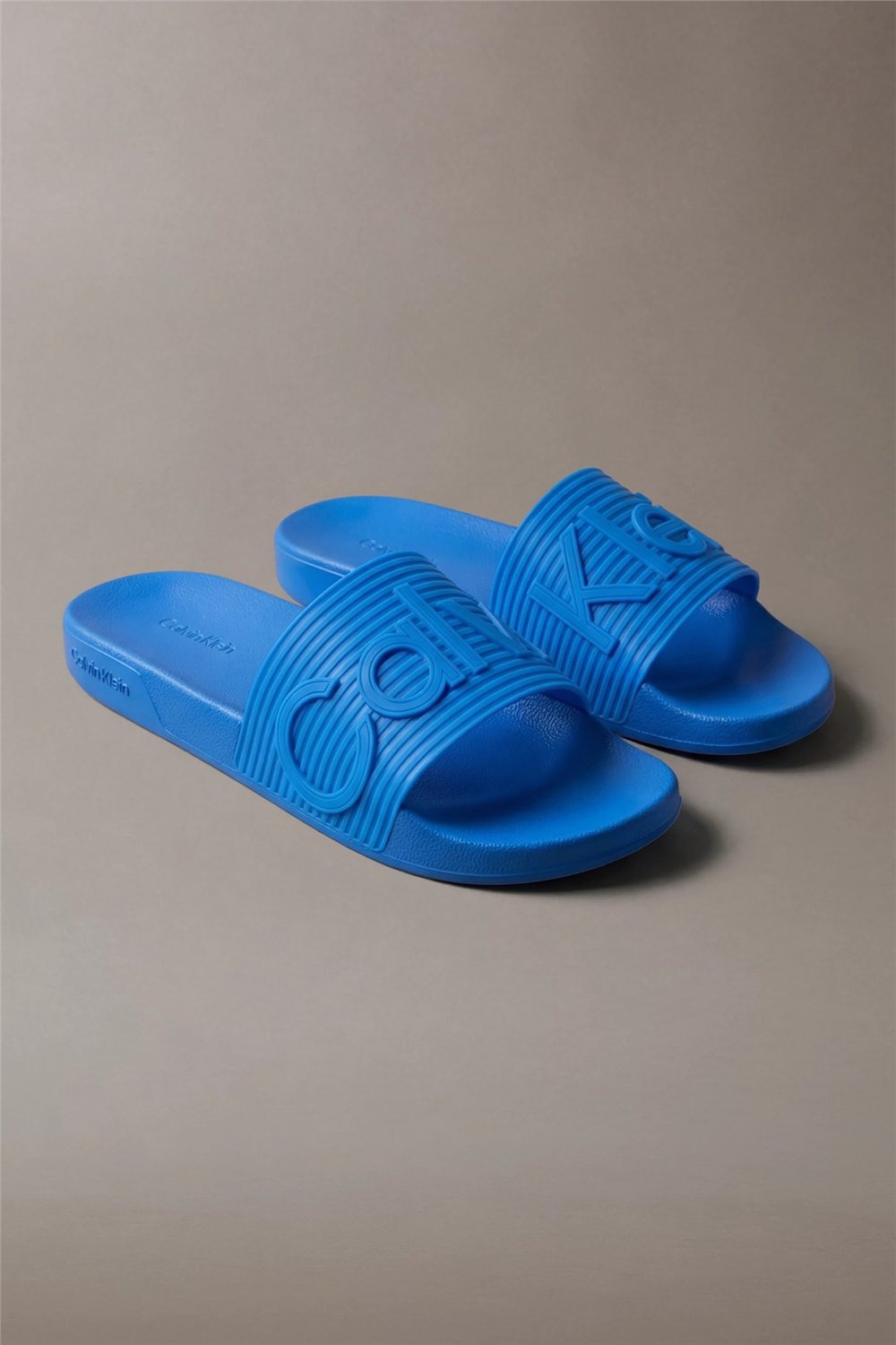 Calvin Klein Ess Slide Texture Erkek Terlik Mavi