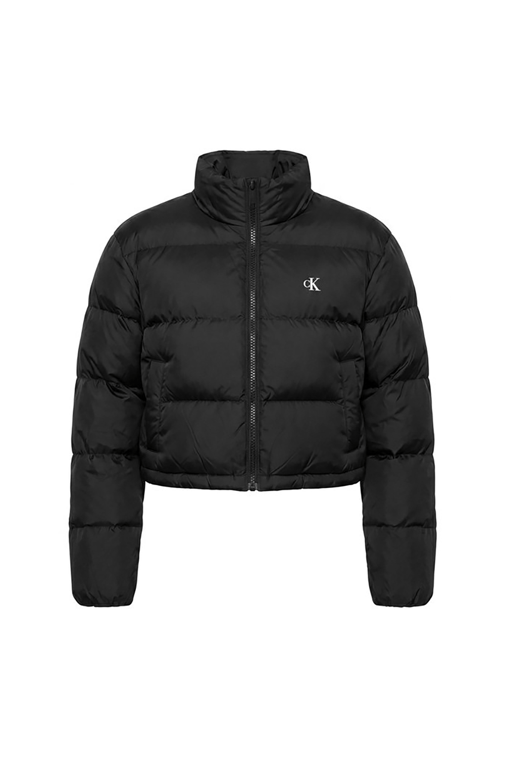 Calvin Klein Essential Mw Crop Puffer Kadın Şişme Mont Siyah