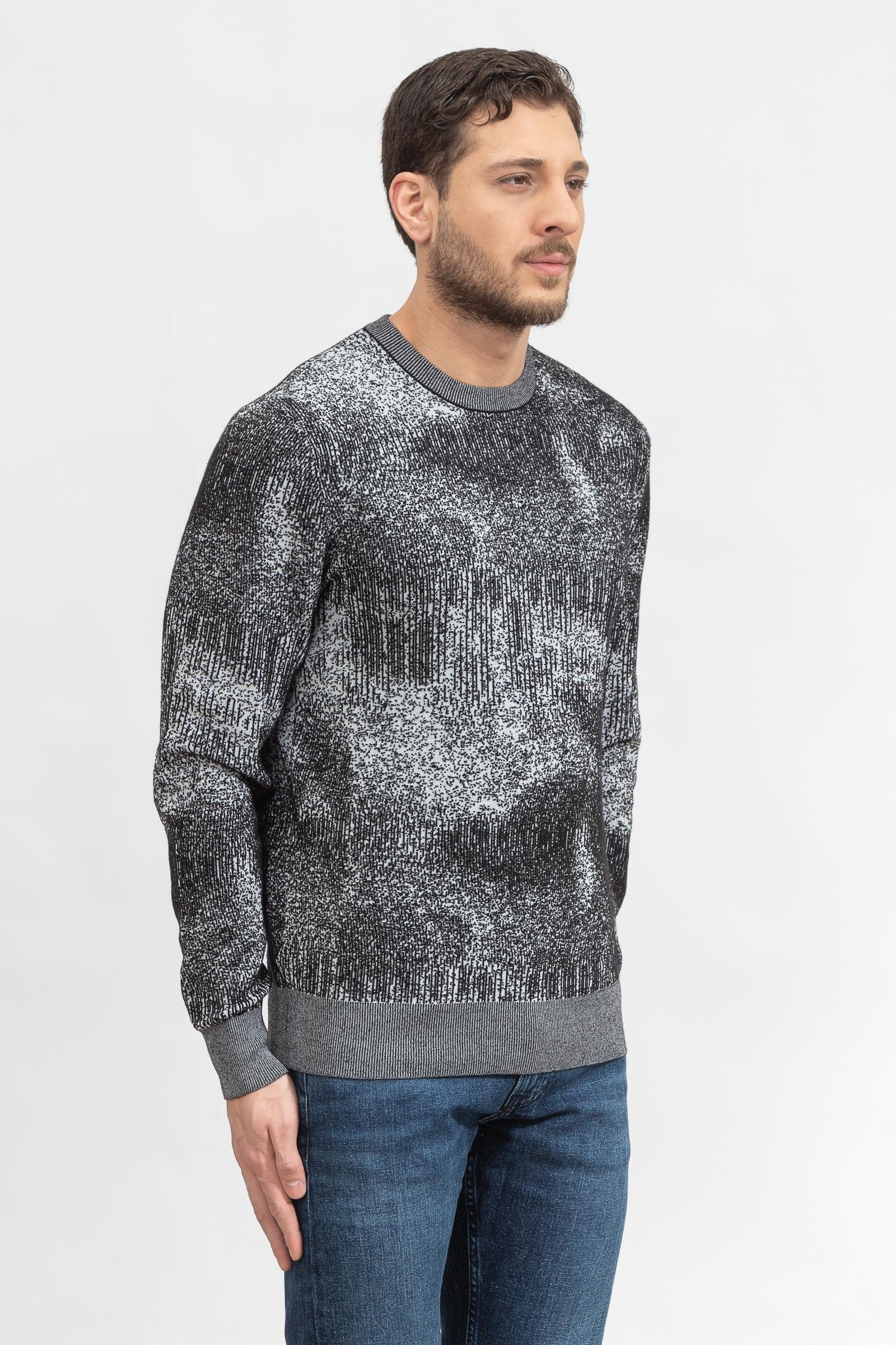Calvin Klein Fancy Jacquard Sweater Erkek Triko